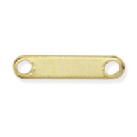 Beadalon 318A-003 2 Hole Spacer Bar, 8.8mm, Gold Plated, 18 Pieces