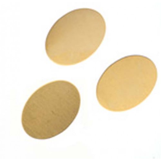 24ga Brass Oval, 25 x 18mm, Pack of 4