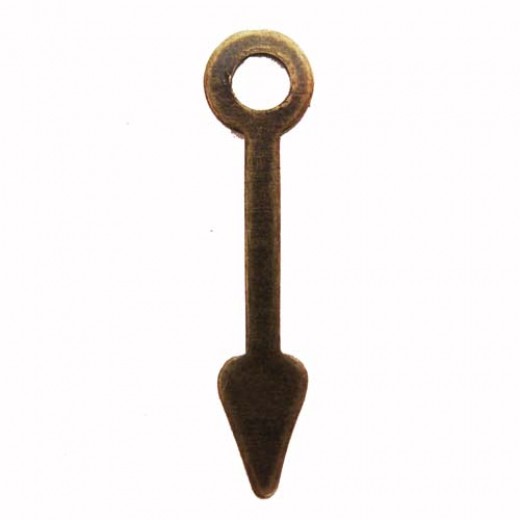 Kabela Minute Hand, Antique Brass, 19 x 4mm