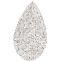 Swarovski Crystal Rock Drop 50x25mm Silvershade Crystal