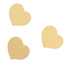 24ga Brass Heart, 18 x 21mm, Pack of 3