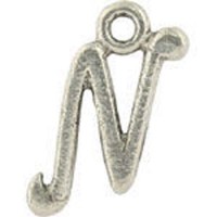 N Hanging Letter Charm 8x14mm