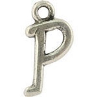 P Hanging Letter Charm 8x14mm