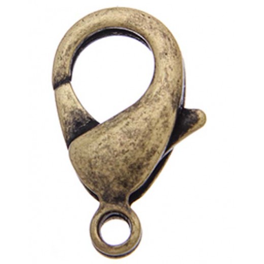 18mm Antique Gold Lobster Clasps, Pack of 5