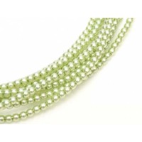 Creme Mint Shiny 2mm Glass Pearls, Approx 150 Beads