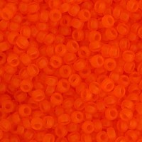 Orange Transparent Matte, Miyuki 11/0 Seed Beads, Colour 0138F, 22g Approx