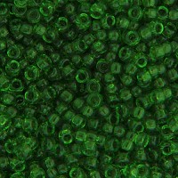 Transparent Green, Miyuki 11/0 Seed Beads, Colour 0146, 22g Approx