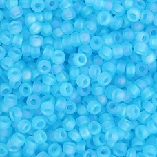 Aqua Transparent AB Matte, Miyuki 11/0 Seed Beads, Colour 0148FR, 250 Grams