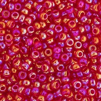 Light Siam Transparent AB Miyuki 11/0 Seed Beads, 250g, Colour 0254