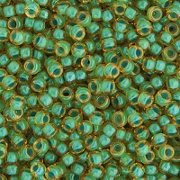 Light Topaz Turquoise Lined Luster Miyuki 11/0 Seed Beads, 250g, Colour 0374