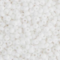 Bulk Bag Chalk White Opaque Matte Miyuki 11/0 Seed Beads, 250g, Colour 0402F