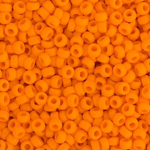 Miyuki Size 11/0 Seed Beads, Orange Mandarin Opaque, colour 0405, 22g Approx. 