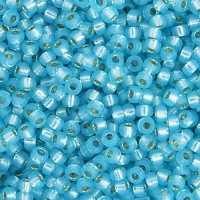 Aqua Silver Lined Dyed Alabaster Miyuki 11/0 Seed Beads, 250g, Colour 0647