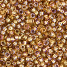 Dark Gold Silver Lined AB Miyuki 11/0 Seed Beads, 250g, Colour 1004