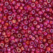 Bulk Bag Flame Red Silver Lined AB Miyuki 11/0 Seed Beads, 250g, Colour 1010