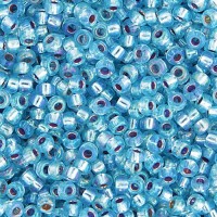 Aqua Silver Lined AB Miyuki 11/0 Seed Beads, 250g, Colour 1018