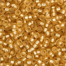 Bulk Bag Gold Silver Lined Semi-frosted Miyuki 11/0 Seed Beads, 250g, Colour 190...