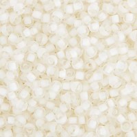 Crystal White Lined Semi-frosted Miyuki 11/0 Seed Beads, 22g approx, Colour 1920