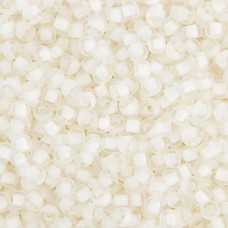 Crystal White Lined Semi-frosted Miyuki 11/0 Seed Beads, 22g approx, Colour 1920