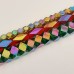 Indian Rainbow Faceted Glass Beads Bundle, 3 Strands in Different Colours