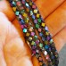 Indian Rainbow Faceted Glass Beads Bundle, 3 Strands in Different Colours