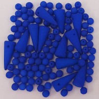 One Off Wonder Matte Velvet Cobalt Blue Spikes and Rounds