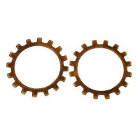 Kabela Open Gear Wheel, Antique Brass, 20mm, Pack of 2