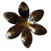 Large Antique Gold Flower Pendant with 6 Dotted Petals