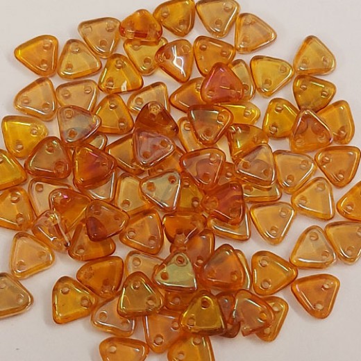 Bulk Bag Rosaline Celsian Czechmate Triangle Beads, approx 100g