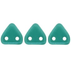 Bulk Bag Pearl Coat Teal Czechmate Triangle Beads, approx 100g