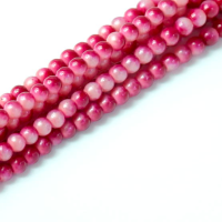 Raspberry Ripple Shiny 2mm Glass Pearls, 150pcs