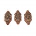 24mm Flat Designed Bead, Antique Copper Plated, Pack of 2