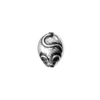 8 x 11mm Country Mouse Antique Silver Beads, 1 pair