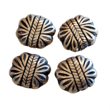 12x14mm Flat Designed Fancy Butterfly Bead, Pack of 4