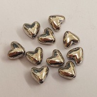 Tibetan Style Small Heart Beads, 5x5mm, Pack of 10, AB948