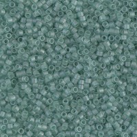 DB0385 Matte Sea Glass Green, Size 11/0 Miyuki Delica Beads, 5.2g approx.