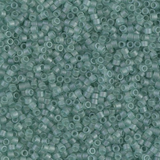 DB0385 Matte Sea Glass Green, Size 11/0 Miyuki Delica Beads, 5.2g approx.