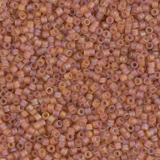 DB0866 Matted Transparent Topaz AB Miyuki 11/0 Miyuki Delica Beads beads, 50g wholesale pack, colour 0866