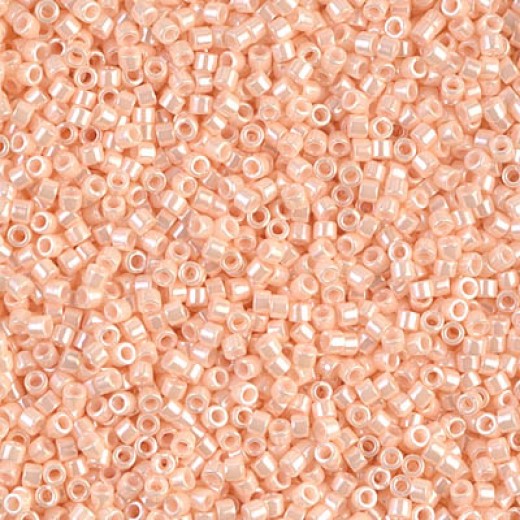 DB1532 Light Peach Ceylon Opaque, Size 11/0 Miyuki Delica Beads, 50 Gram Bag