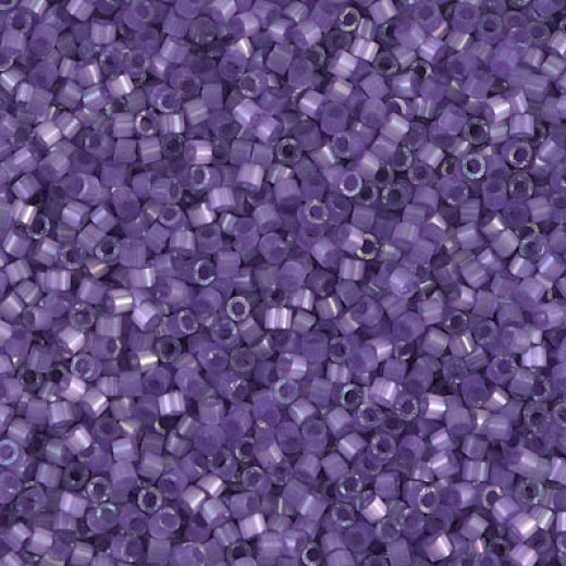 DB1809 Lilac Dyed Satin Silk, Size 11/0 Miyuki Delica Beads, wholesale pack of 50g approx.