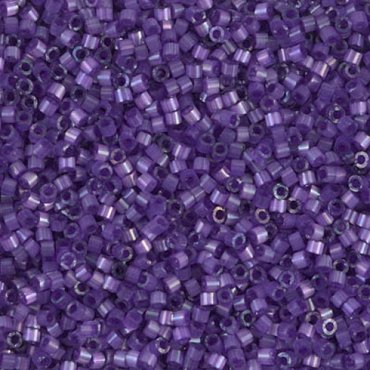 DB1810 Purple Dyed Satin Silk, Size 11/0 Miyuki Delica Beads, 5.2 g approx.