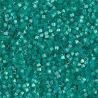 DB1813 Aqua Green Dyed Satin Silk, Size 11/0 Miyuki Delica Beads, wholesale pack of 50g approx.