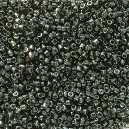 DB2507 Black Moss Galvanised Duracoat, size 11/0 Miyuki Miyuki Delica Beads,  50g wholesale bag