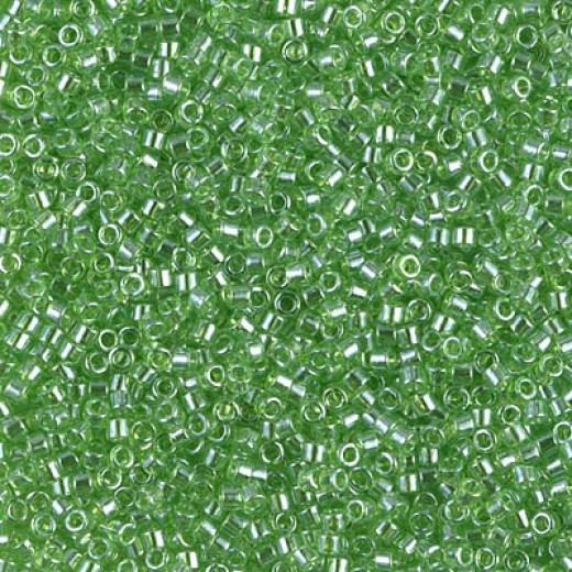 DB1226 Transparent Lime Luster, Size 11/0 Miyuki Delica Beads, 50g Wholesale Pack