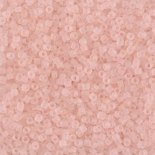 DB1263 Matte Transparent Pink Mist, Size 11/0 Miyuki Delica Beads, 5.2g approx.