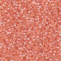 DB1480 Transparent Peach Luster, Size 11/0 Miyuki Delica Beads, 5.2g approx. *Being discontinued by Factory*