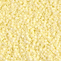 DB1521 Matted Pale Yellow AB, Size 11/0 Miyuki Delica Beads, 5.2g approx. *Being discontinued by Factory*