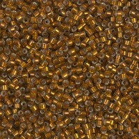 DB1682 Silver Lined Glazed Dark Honey, Size 11/0 Miyuki Delica Beads, 50g Wholesale Pack