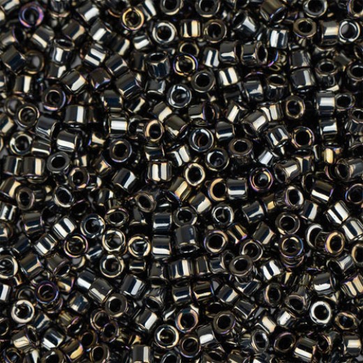 DBS0026  Metallic Black Luster Miyuki 15/0 Miyuki Delica Beads, colour 0026, 5.2g approx.