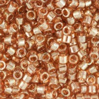 DB0102 Rose Gold Luster, Size 11/0 Miyuki Delica Beads, 5.2g approx.